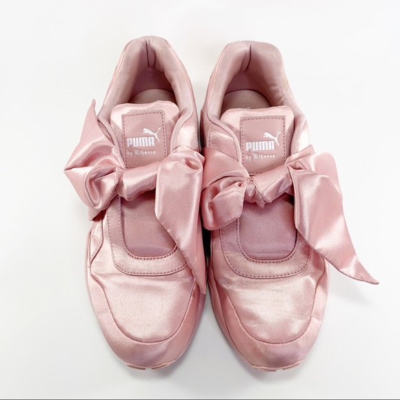 Puma | Shoes | Rare Rihanna Fenty Puma Sneakers Pink Satin Sz 9 | Poshmark